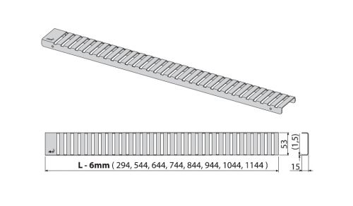 LINE-300L Решетка для водоотводящего желоба (Нержавеющая сталь глянцевая) Alca Plast в Гулькевичи