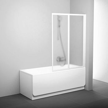 Шторка для ванны VS2 105 белая + Транспарент Ravak в Гулькевичи
